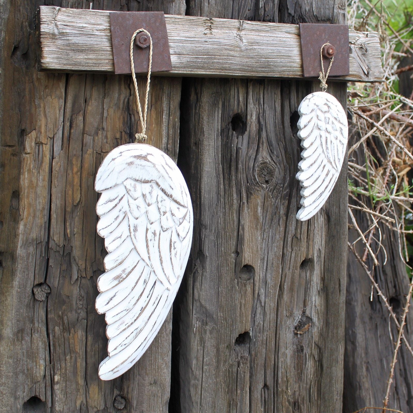 Hand Crafted Vintage Style Angel Wing Decoration 30cm for Home