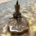 Small Mango Wood Backflow Burner with Tree of Life Design for Home