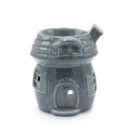 Mushroom House Oil Burner in Grey for Aromatic Home Decor