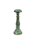 Small Turquois Gold Candle Stand for Vintage Home Decor Display