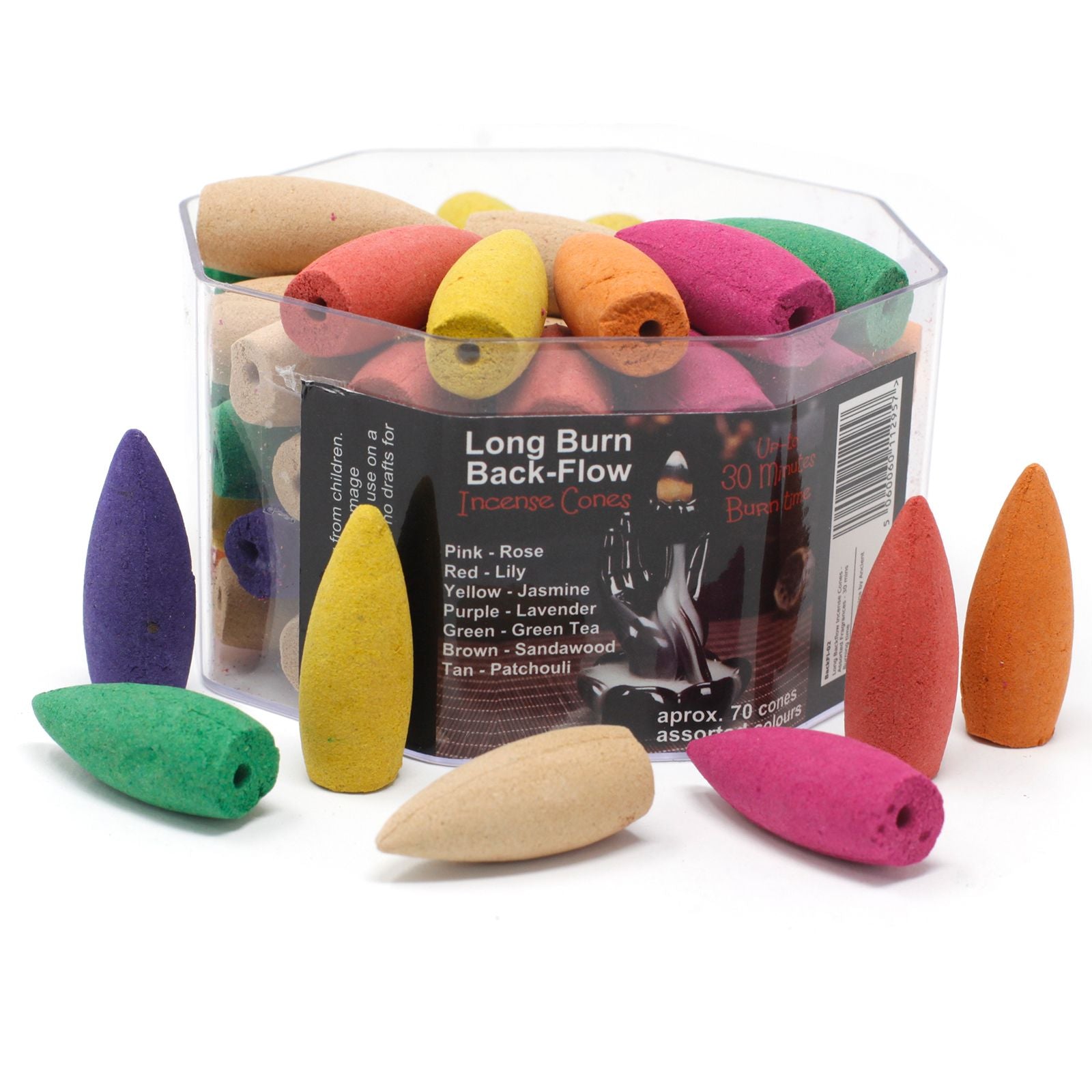 Long Backflow Incense Cones Assorted Fragrances for Relaxation