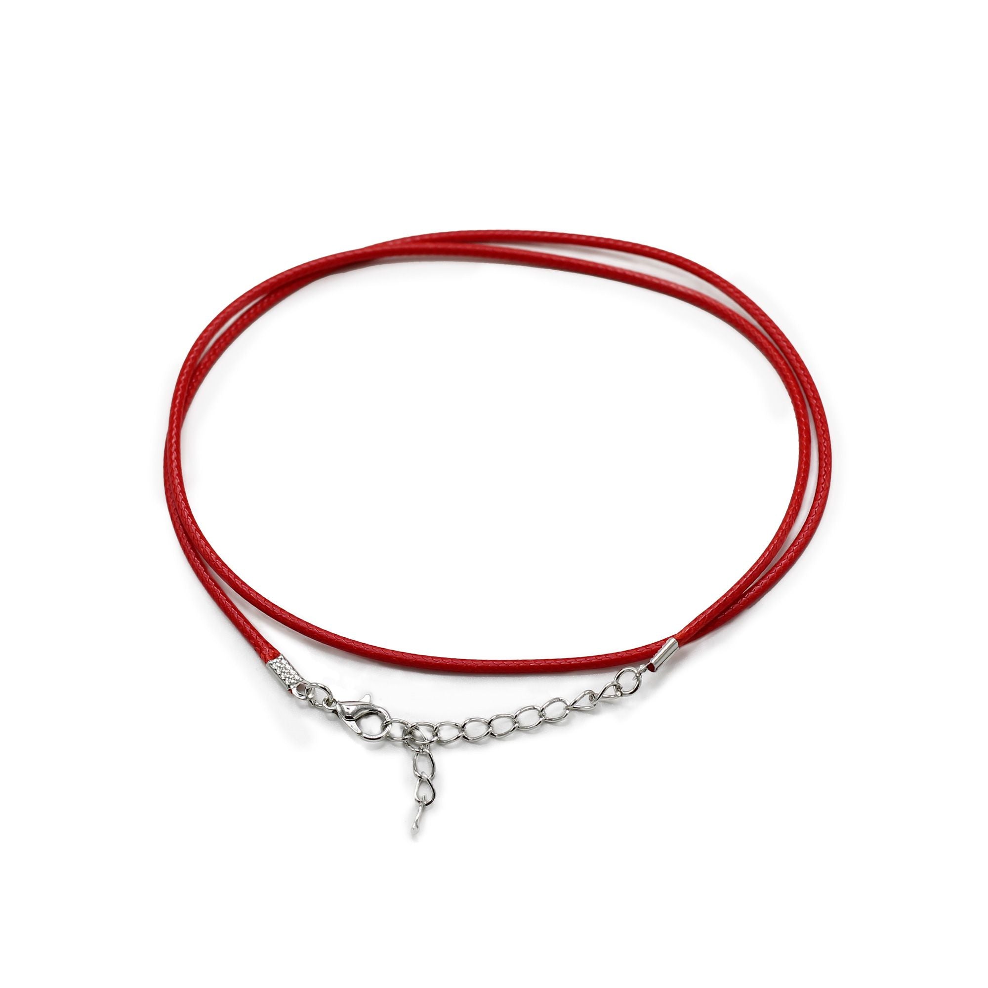 Red Waxed Pendant Cord 2mm x 55cm for Jewellery Making Projects