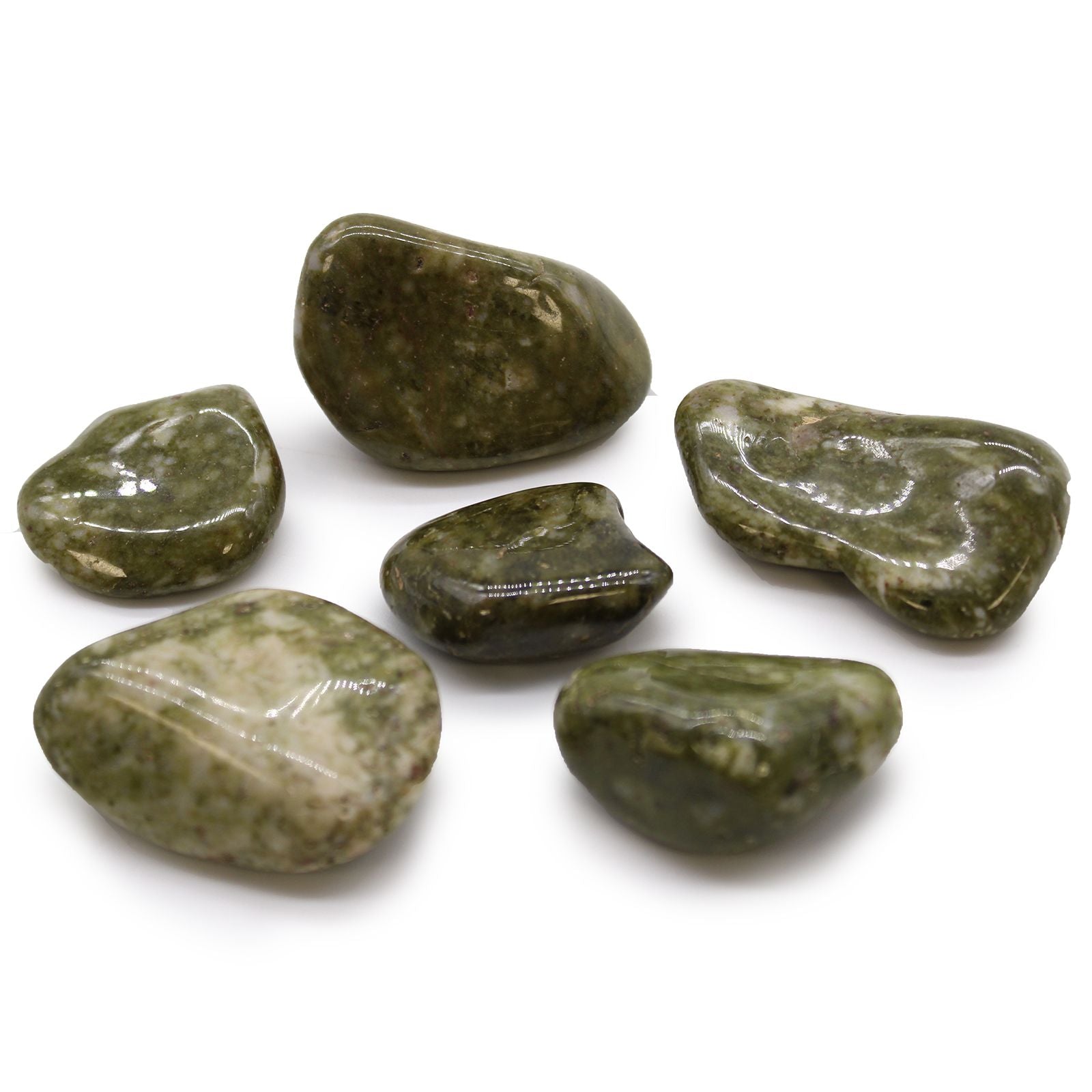 Large African Tumble Stones Epidote Snowflake for Collectors