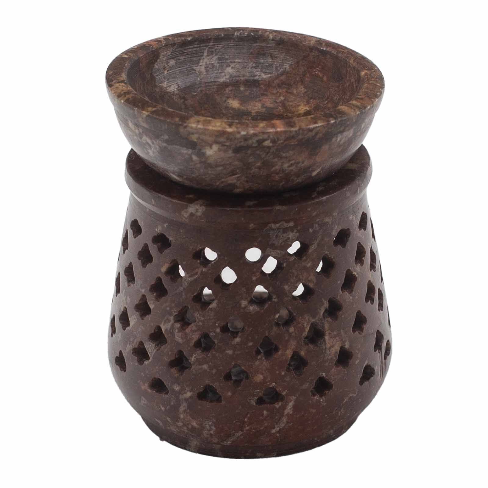 Small Soapstone Oil Burner 8cm Classic for Home Fragrance
