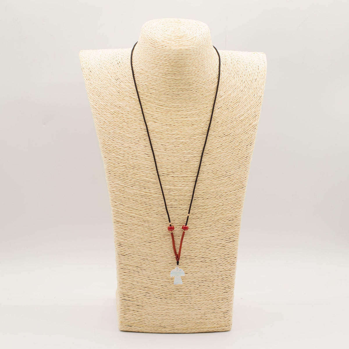 Cord Necklace Gemstone Pendant - Opalite Angel