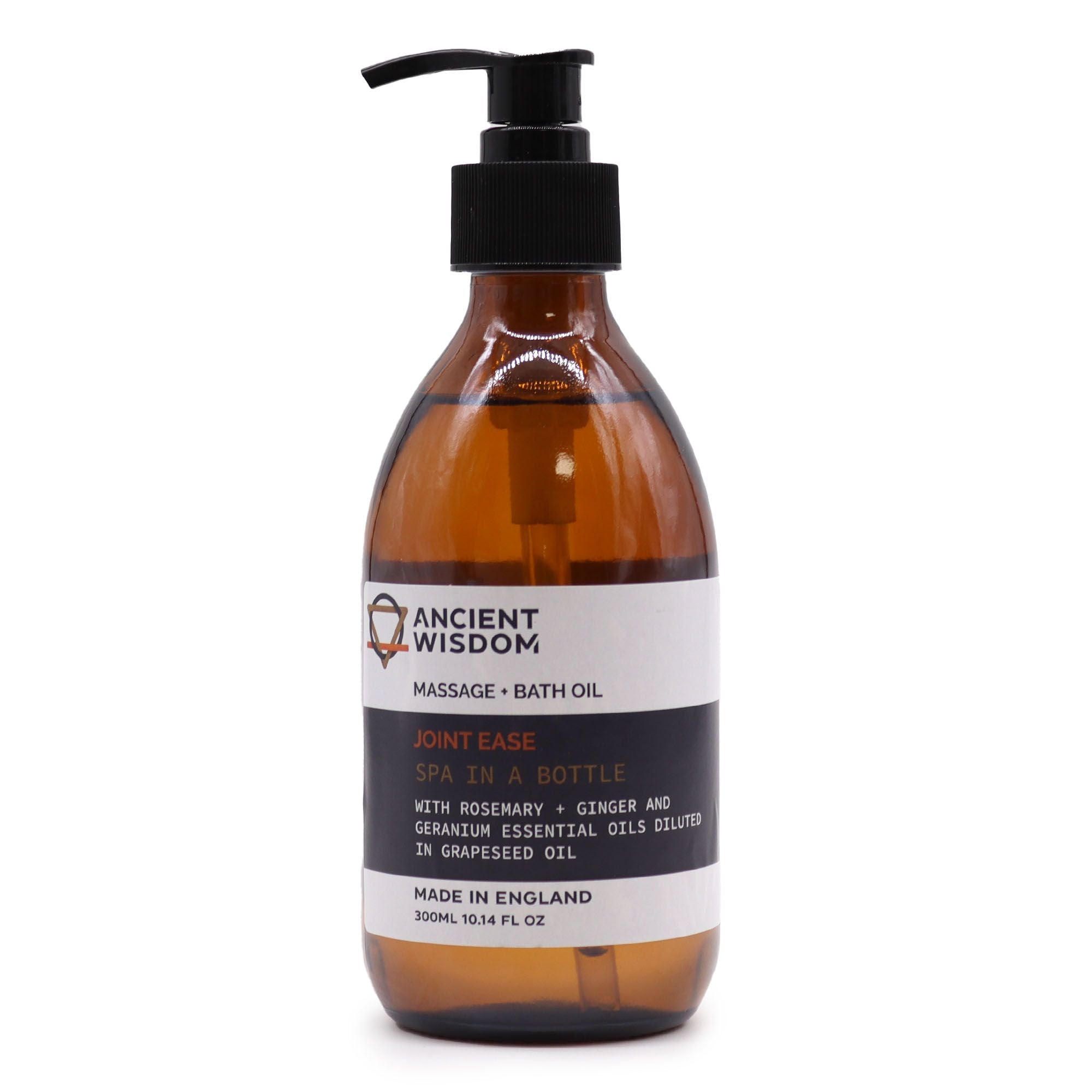Aromatherapy Massage and Bath Oil for Joint Ease in 300ml Bottle