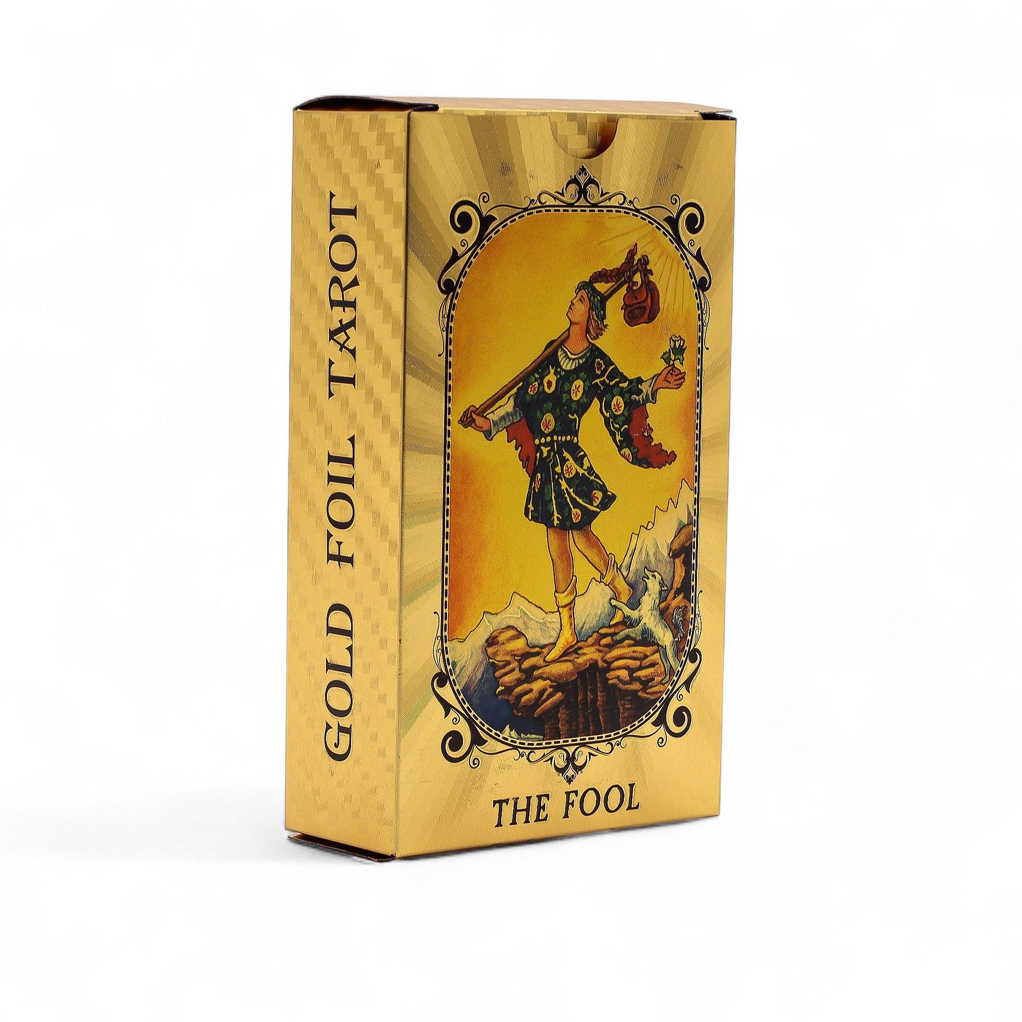 Blue and Gold Foil Tarot Card Set with All Seeing Eye and Booklet