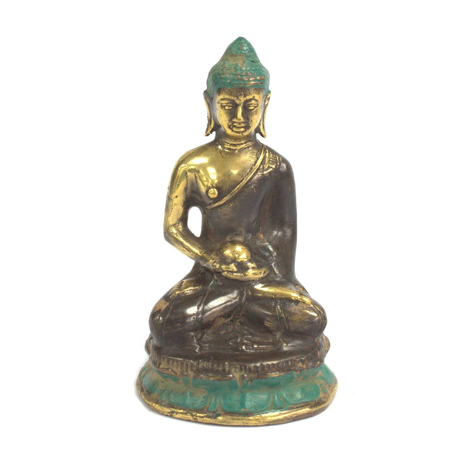 Med Meditation Sitting Buddha Brass Fengshui Decorative Piece