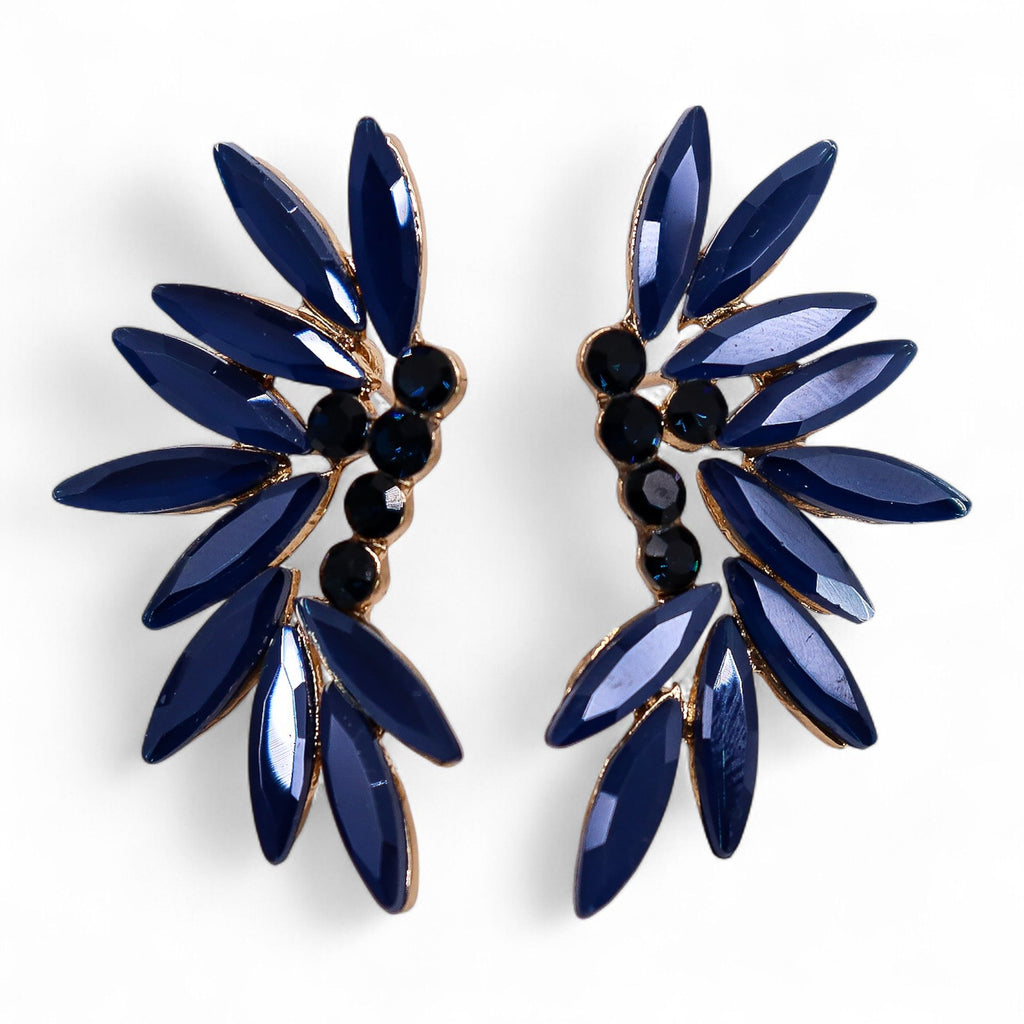 Royal Blue Vintage Glass Fairies Earrings for Unique Style