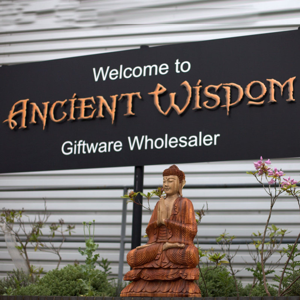 Hand Carved Buddha Statue 80cm Welcome for Home Decor