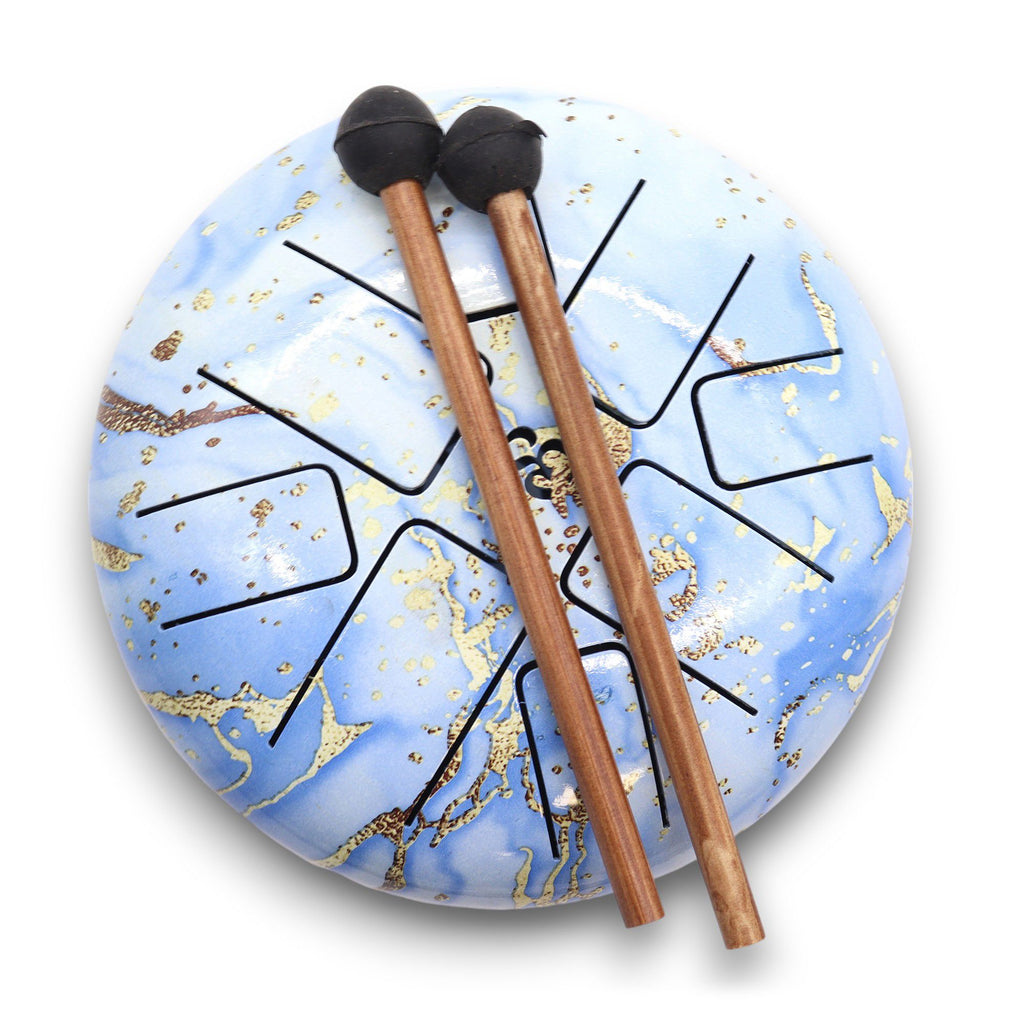 Hapi Drum Blue Sky OM 18cm Steel Tongue Drum with Mallets