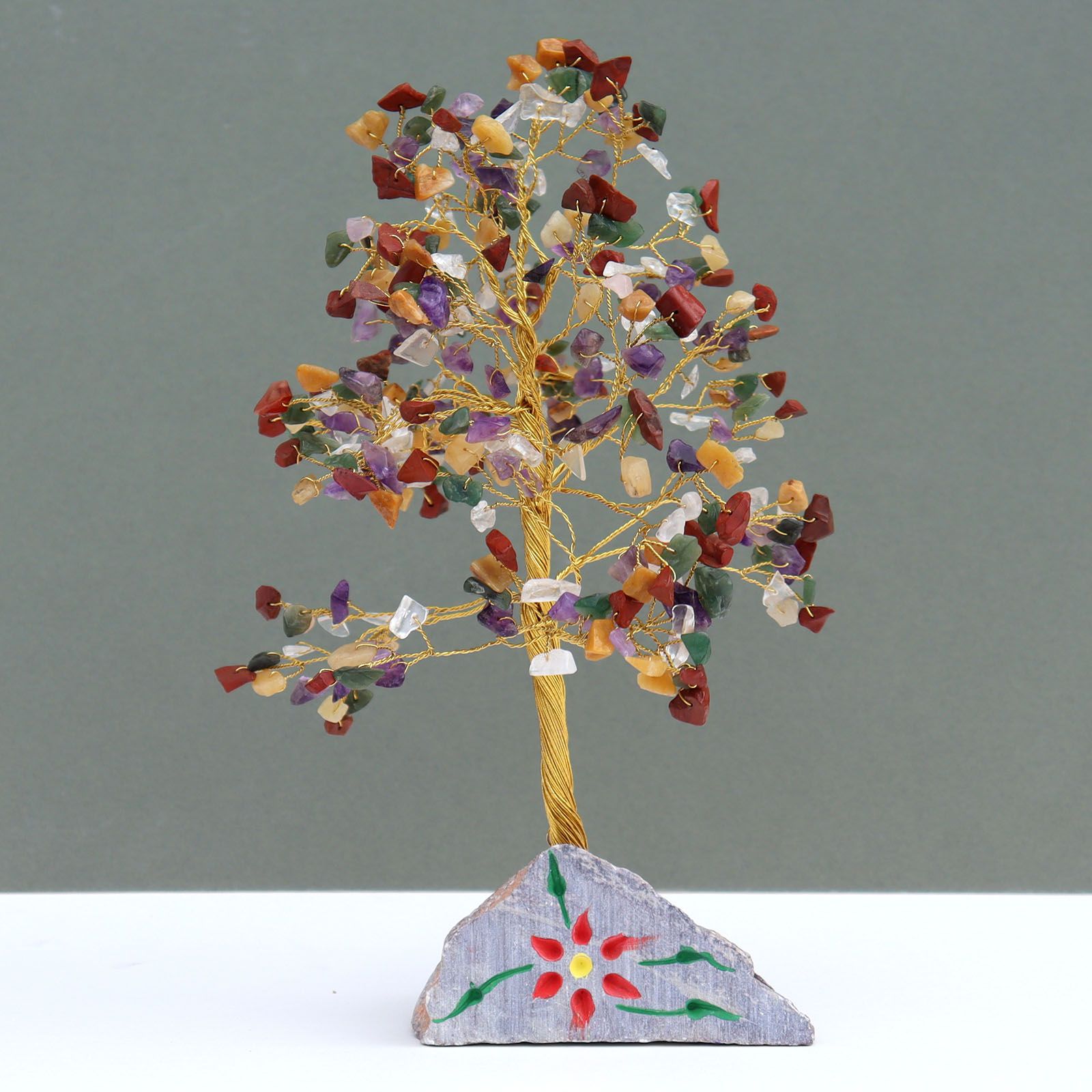 Multi gem 320 Stone Indian Gemstone Tree for Home Decor