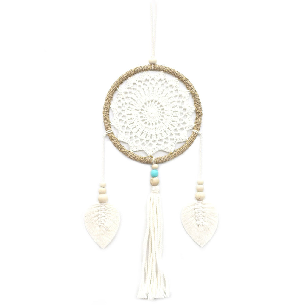 Medium Natural Dream Catcher with Elemental Spirits Design