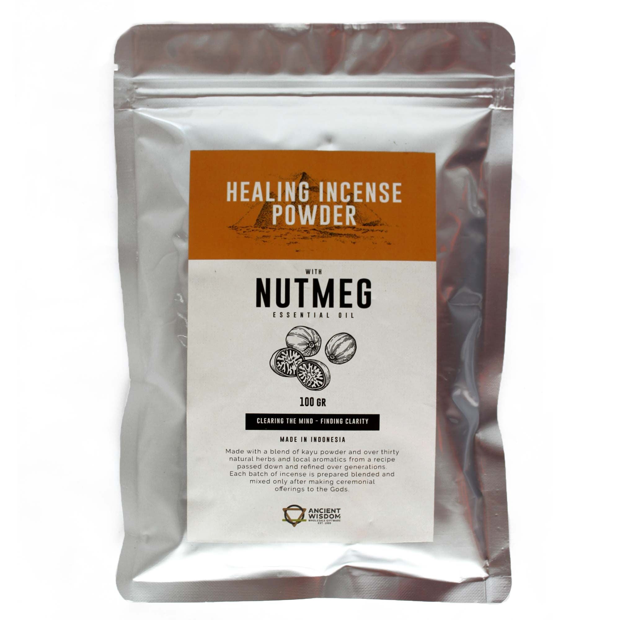 Healing Incense Powder Nutmeg 100gm for Tranquil Ambiance