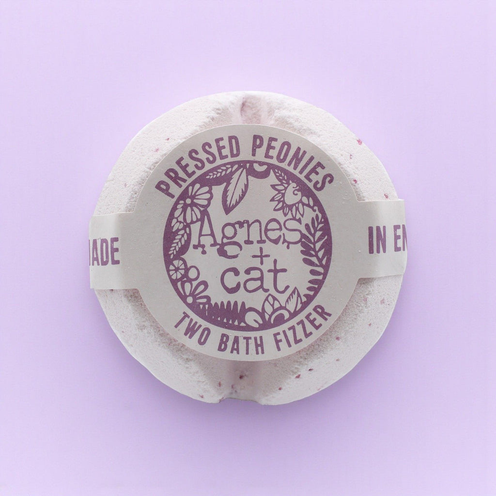 Agnes + Cat Bath Fizzer Pressed Peonies for Luxurious Floral Soaks