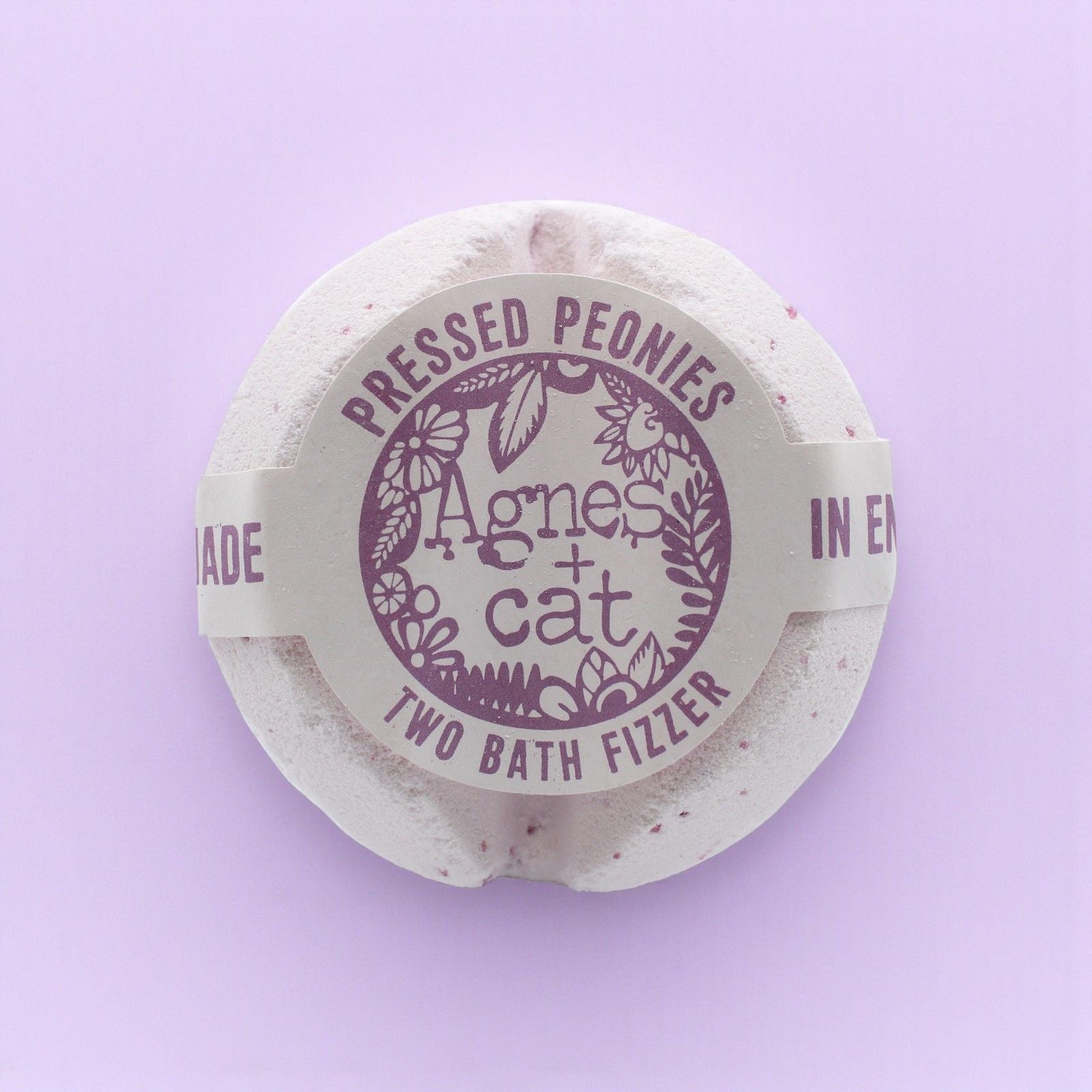 Agnes + Cat Bath Fizzer Pressed Peonies for Luxurious Floral Soaks