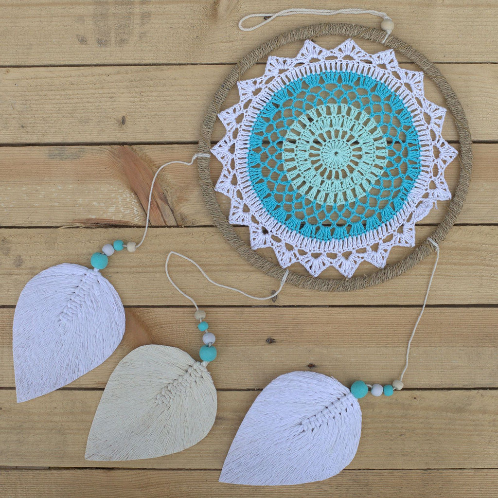 Large Turquoise Dream Catcher for Home Decor and Sweet Dreams