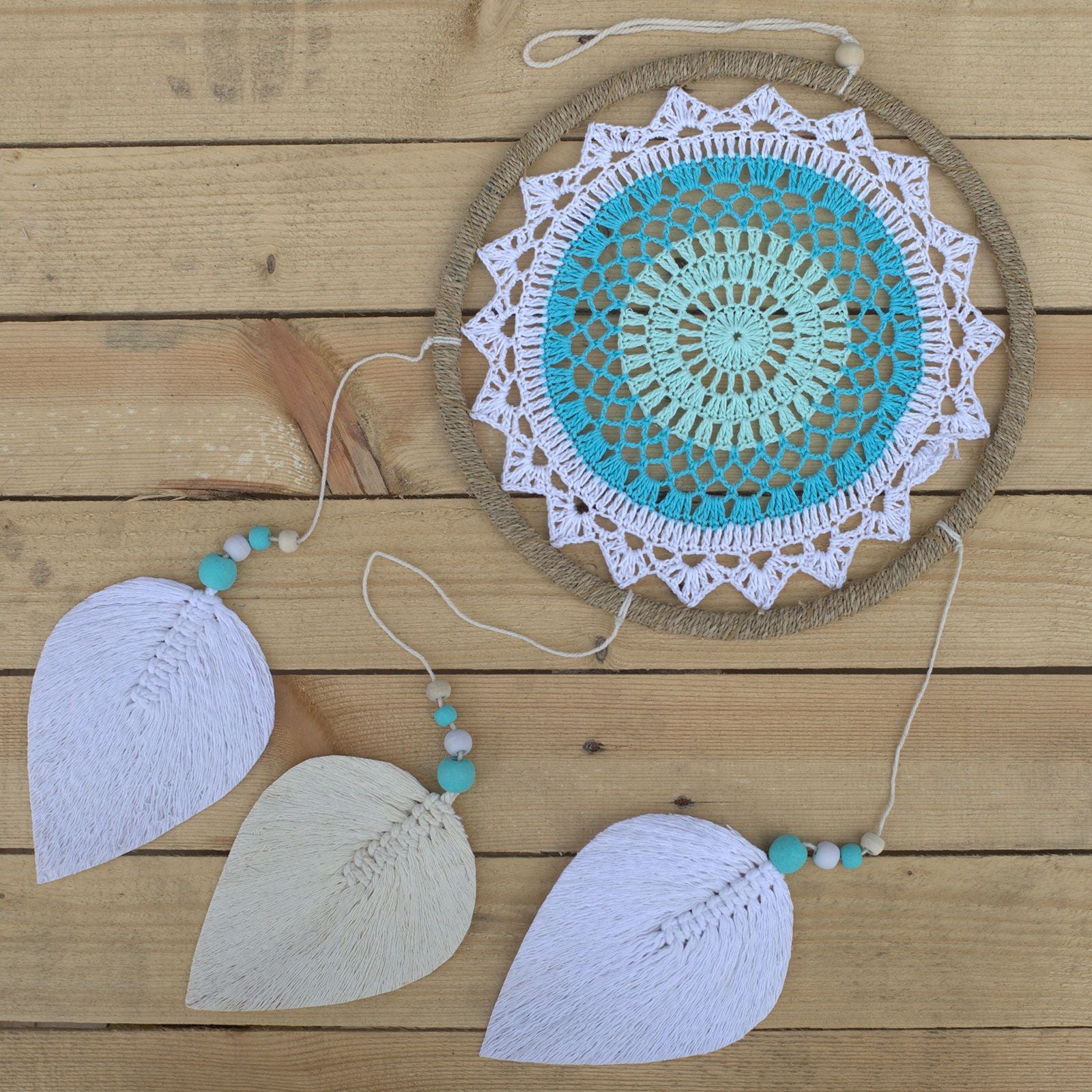 Large Turquoise Dream Catcher for Home Decor and Sweet Dreams
