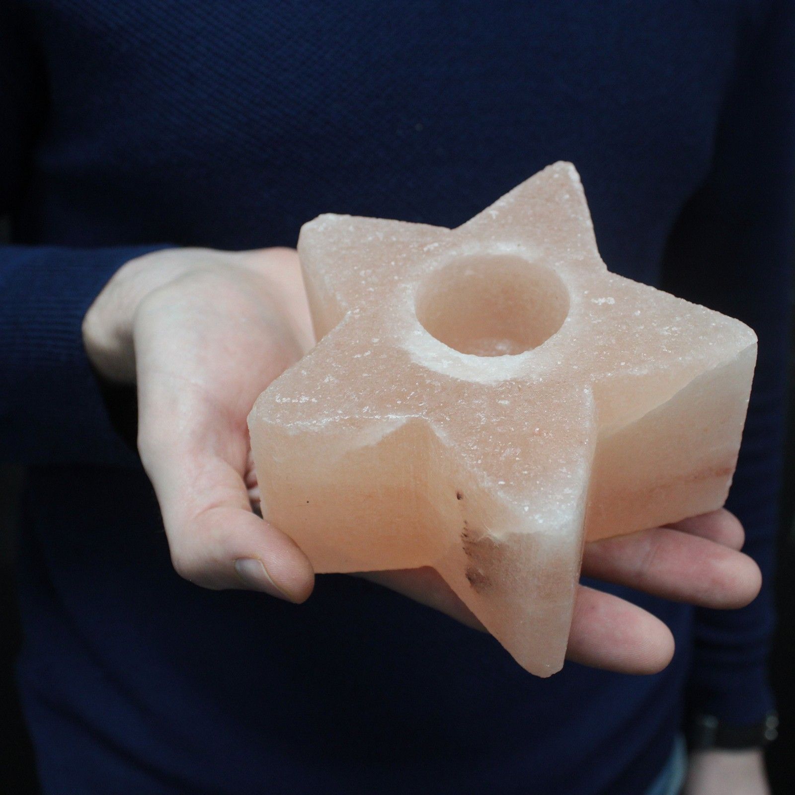 Unique Star Salt Candle Holder for Home and Living Decor