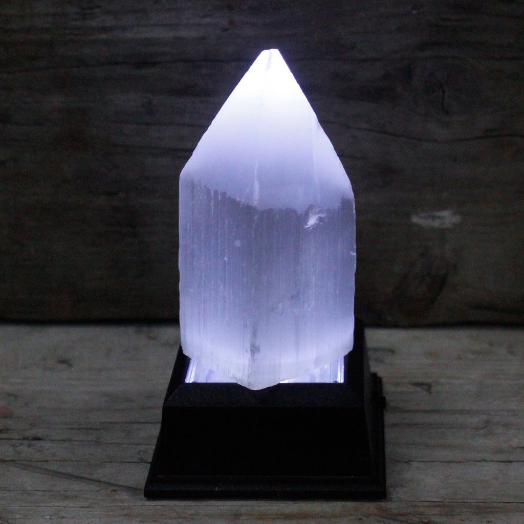 Selenite Pencil Point Tower Unique 10 cm Crystal Home Decor Piece