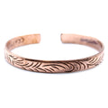 Copper Tibetan Bracelet with Slim Tribal Swirls for Unique Style