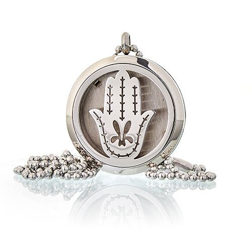 Aromatherapy Diffuser Necklace Hand of Fatima 30mm Unique Design