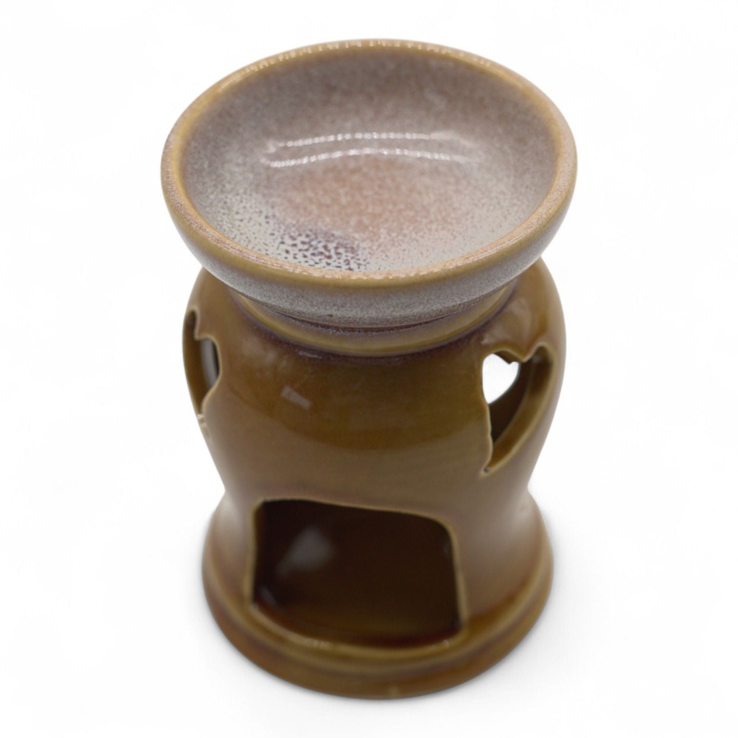 Classic Rustic Oil Burner with Heart Cut Out for Home Fragrance