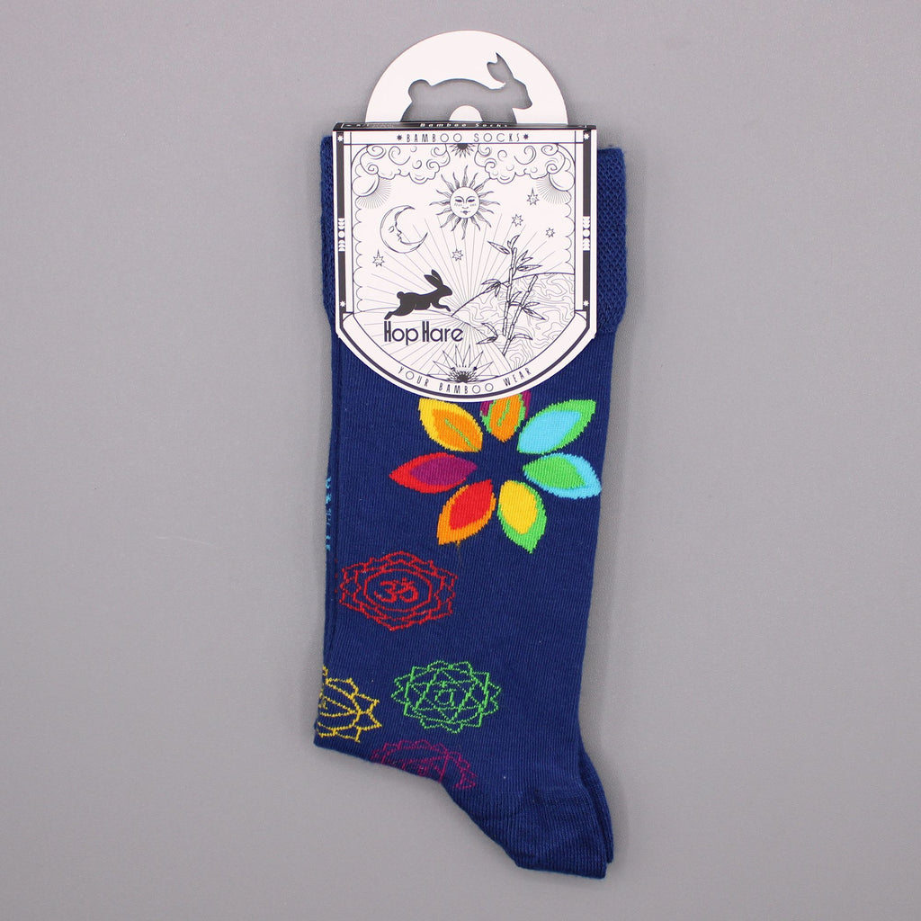 Hop Hare Bamboo Socks S/M Rainbow Chakra for Ultimate Comfort