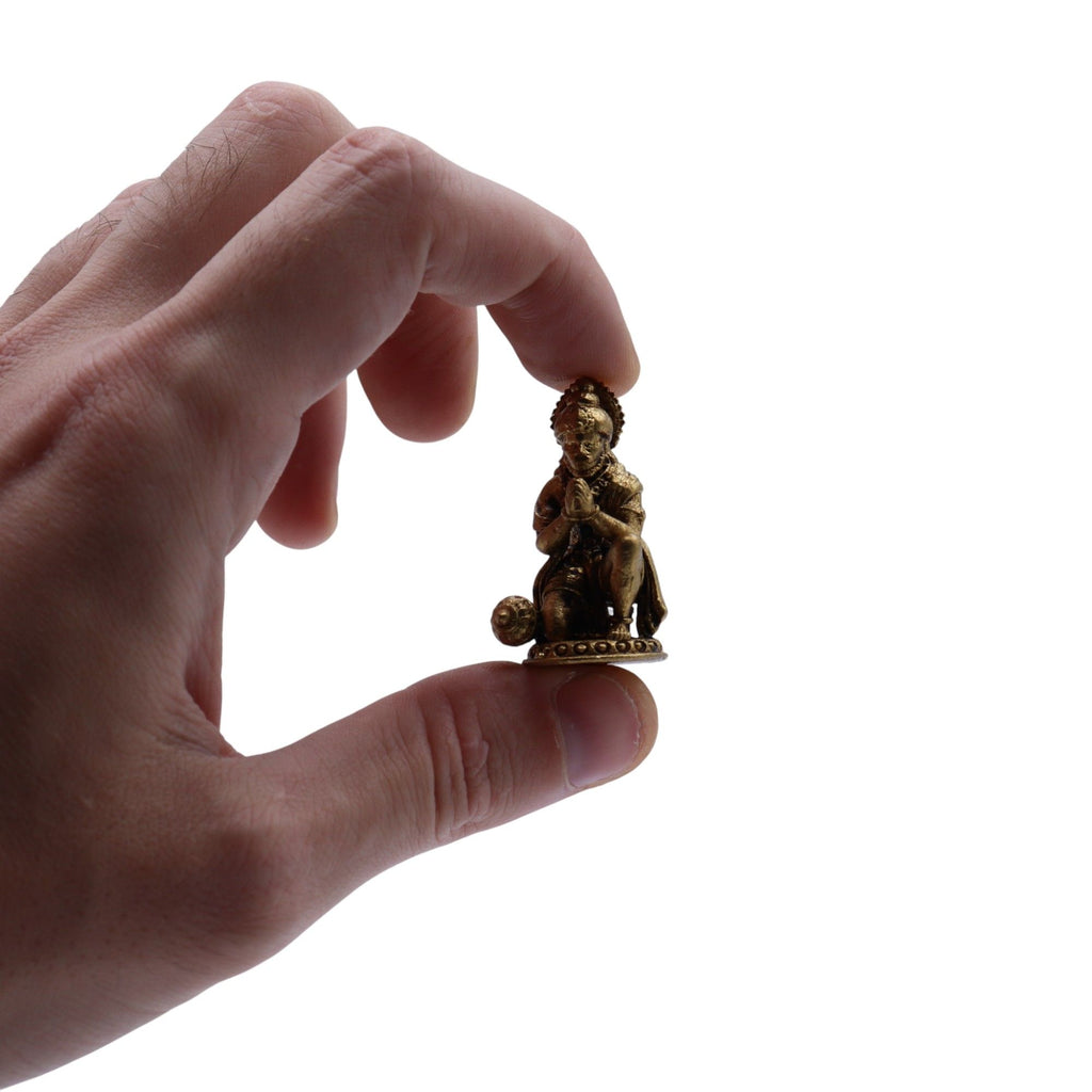 Brass Miniature Gods Hanuman Figurine for Home Decor and Gifting