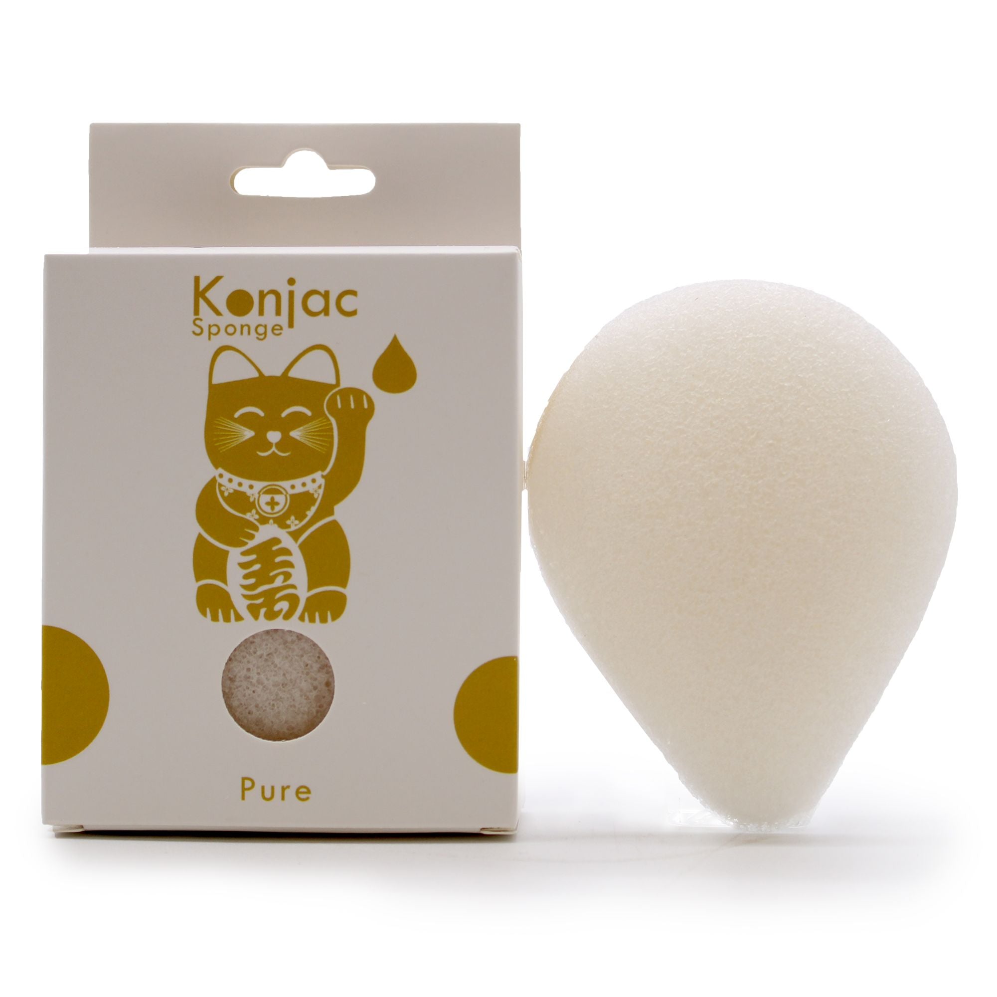 Teardrop Konjac Sponge for Sensitive Skin Natural Cleansing Tool