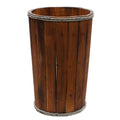 Large Brown Wooden Storage Tub for Rustic Home Décor and Style