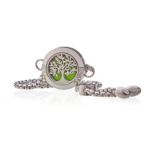 Aromatherapy Jewellery Chain Bracelet with Tree of Life Design