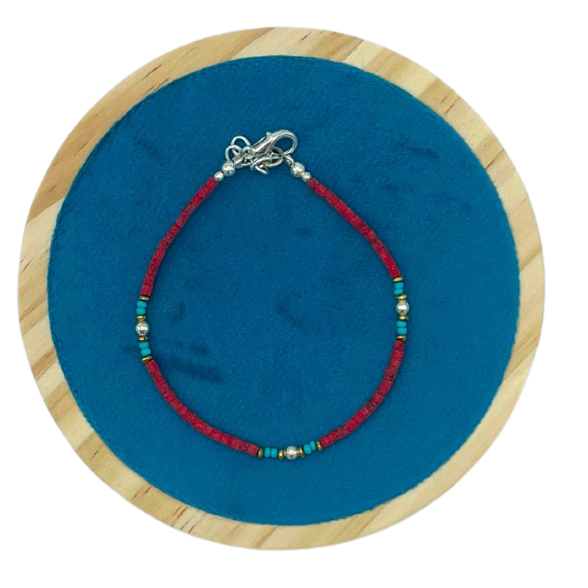 Nepalese Extra Fine Gem Bracelet with Coral Tribal Beads