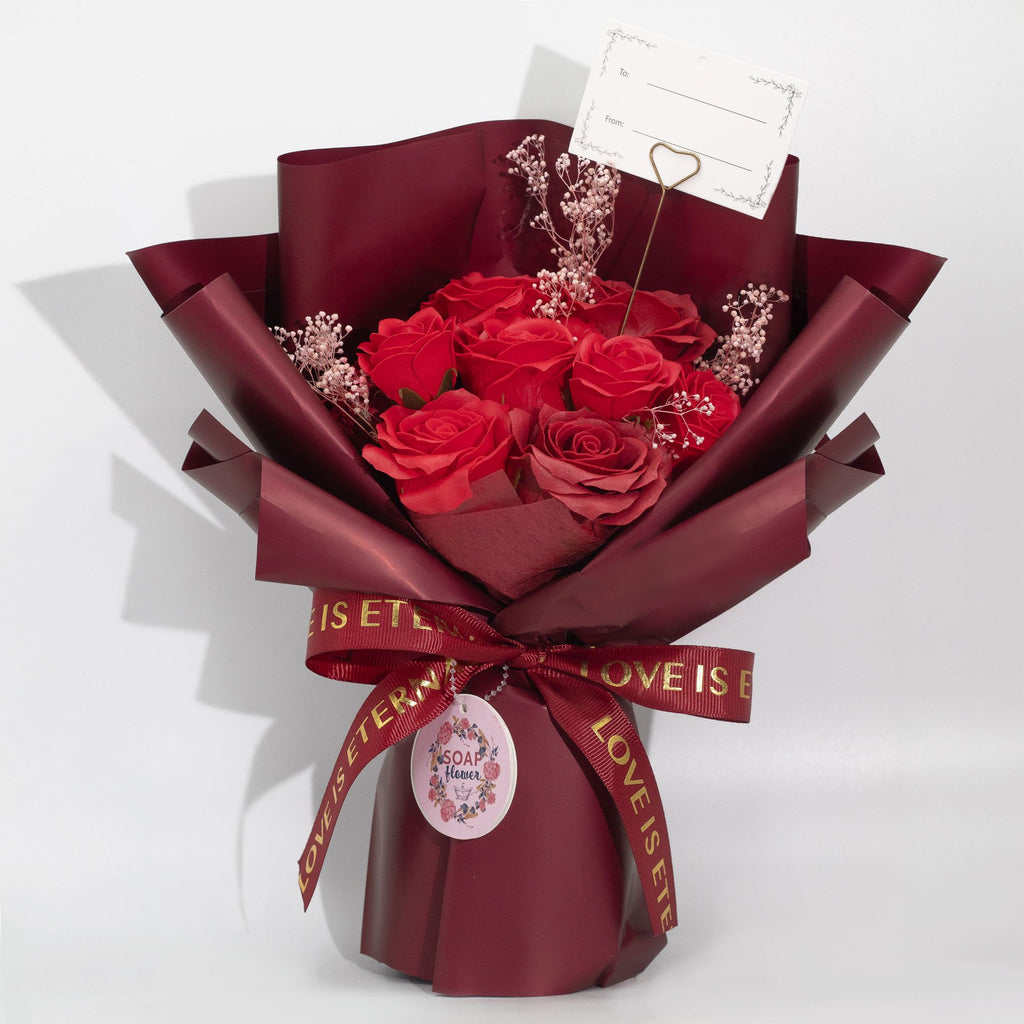 Large Red Roses Bouquet Love is Eternal with Gift Card Included