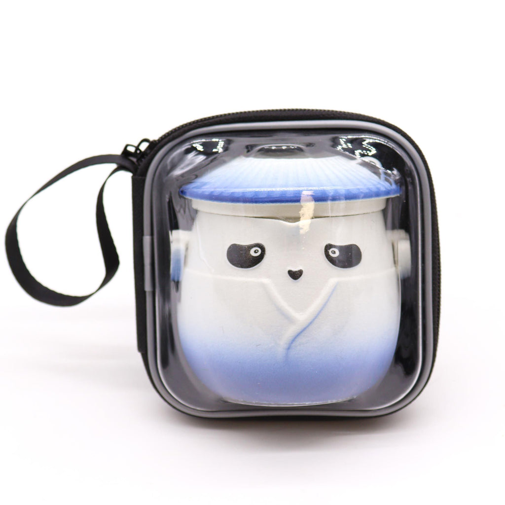 Panda Teapot Set with Three Cups in Sky Blue for Tea Lovers