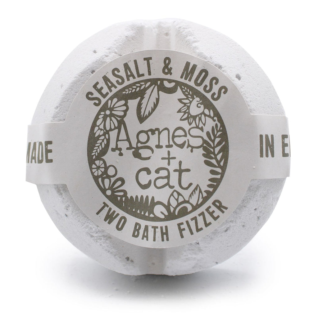 Agnes + Cat Bath Fizzer Seasalt and Moss for Relaxing Bath Soaks