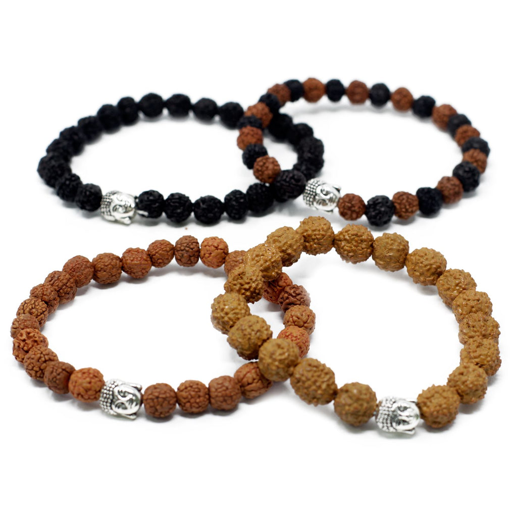 Assorted Rudraksha Buddha Bangles for Unique Style and Appeal
