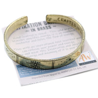 Inspiration Bracelet - Brass Sunrise, Galaxy, Stars, Earth