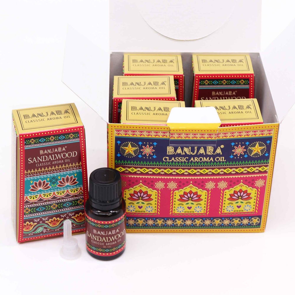 Banjara Indian Fragrance Oil 10ml Sandalwood for Aromatic Home Use