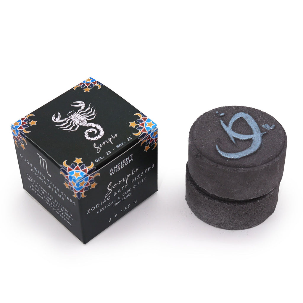 Zodiac Bath Fizzers Set with Horoscope Scorpio for Unique Soaking