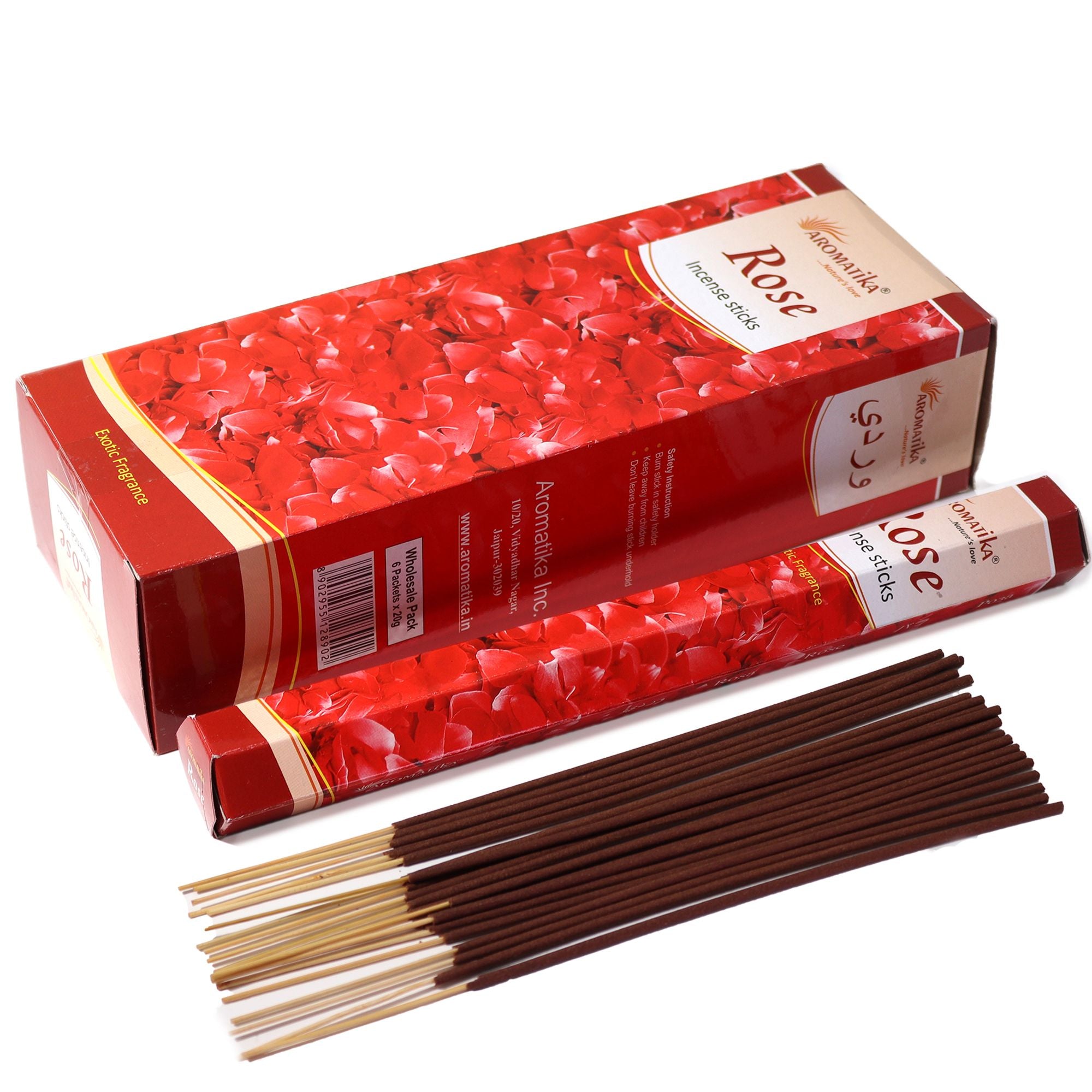 Aromatika Charcoal Free Hex Incense Sticks Rose Scented Bliss