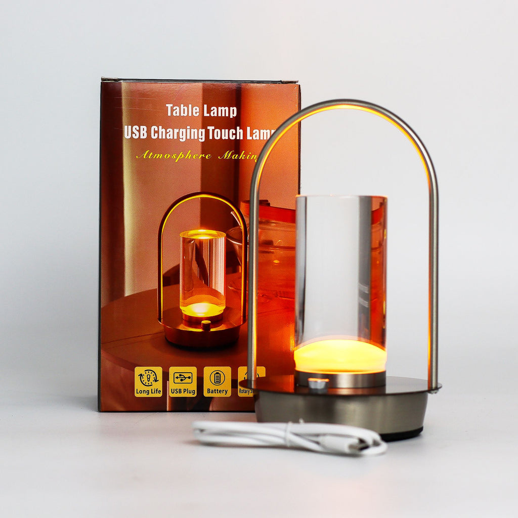 Touch Lamp Crystal Lantern USB Rechargeable for Modern Illumination
