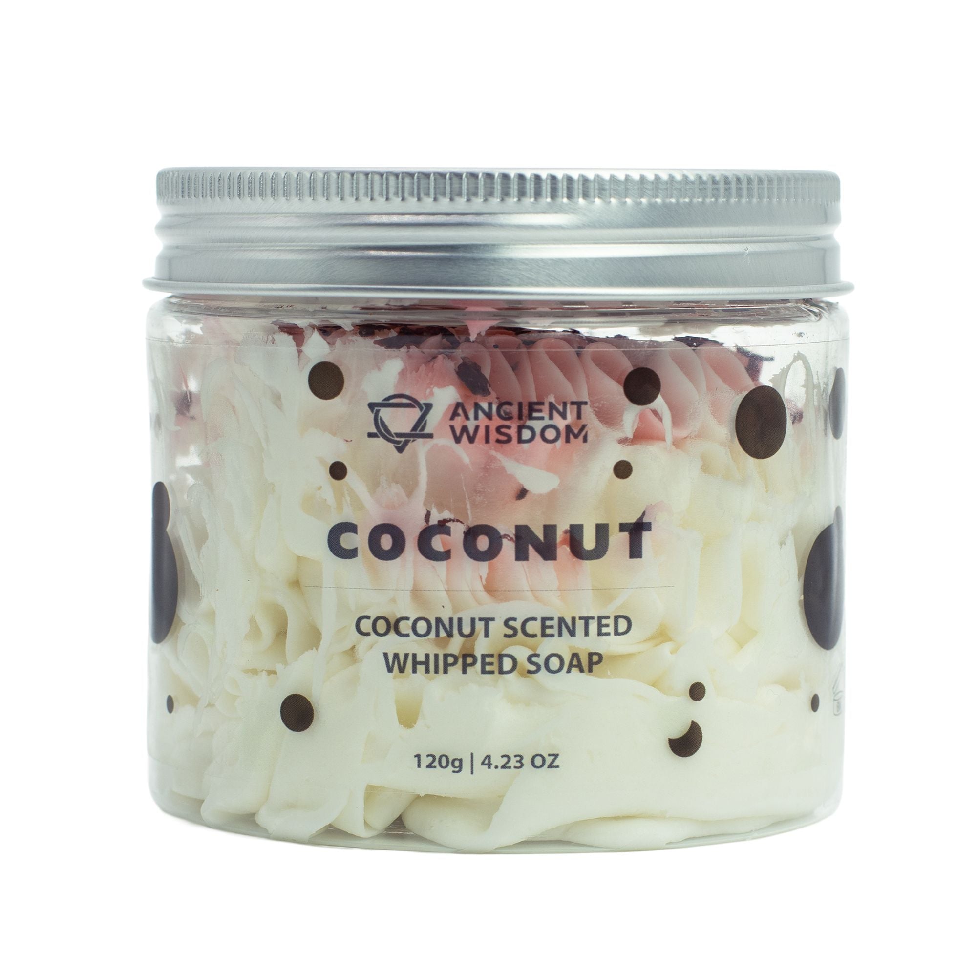 Coconut Whipped Soap 120g with Sweet Coconut Scent and Swirl Design