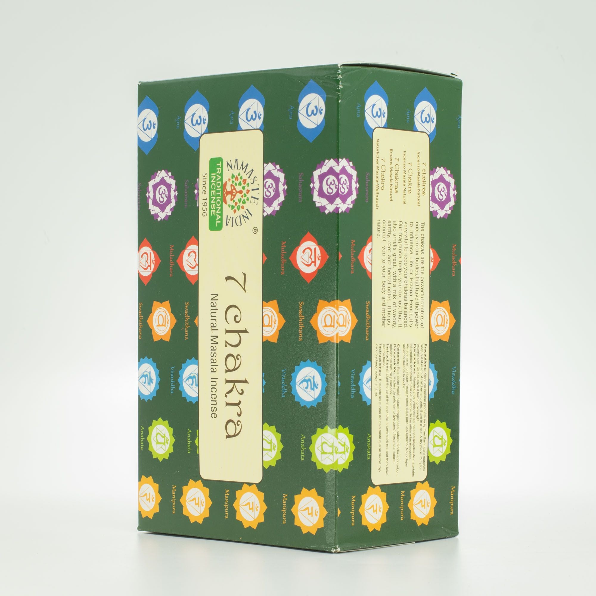 Namaste Mandala Masala Incense Sticks 7 Chakra for Calm Spaces