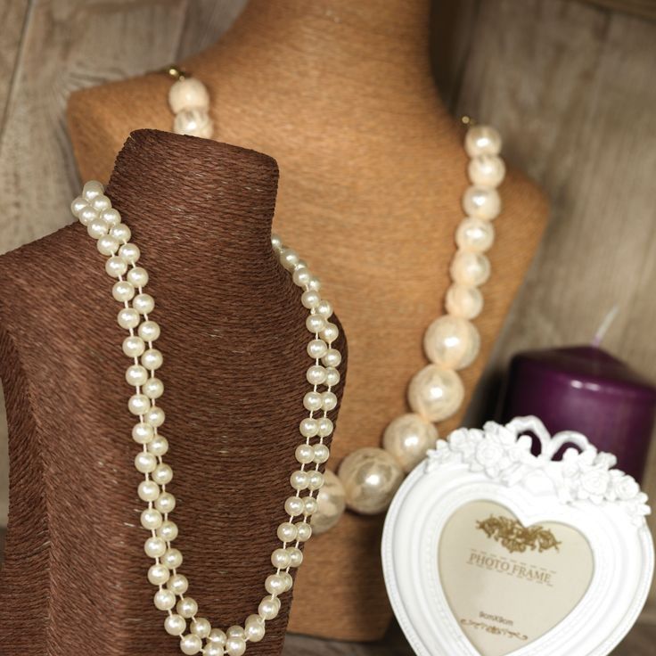 Small Necklace Display in Chocolate for Elegant Jewellery Showcase