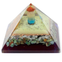 Large Organite Pyramid 80mm - Flower of Life symbol