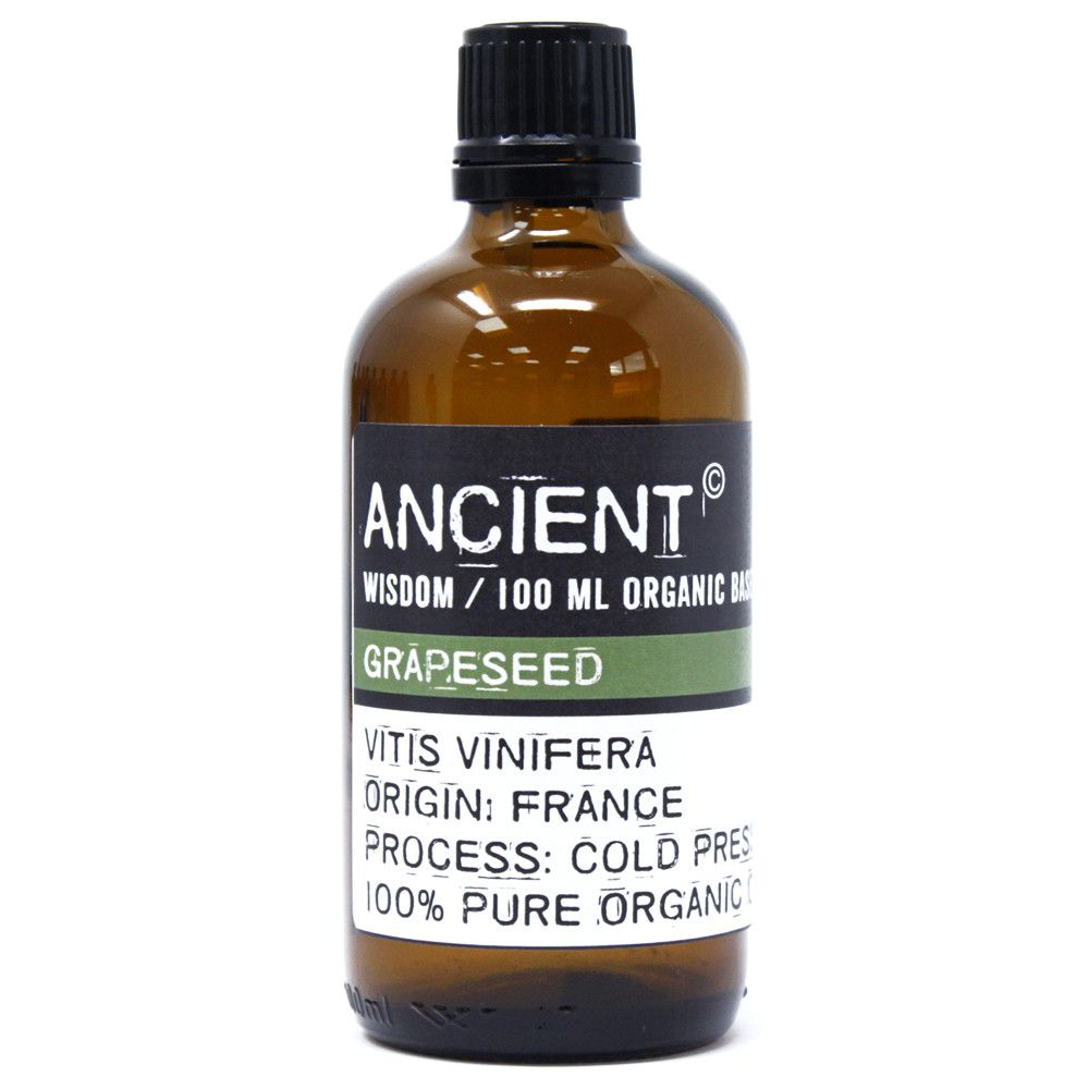 Grapeseed Organic Base Oil 100ml for Skincare and Massage Use