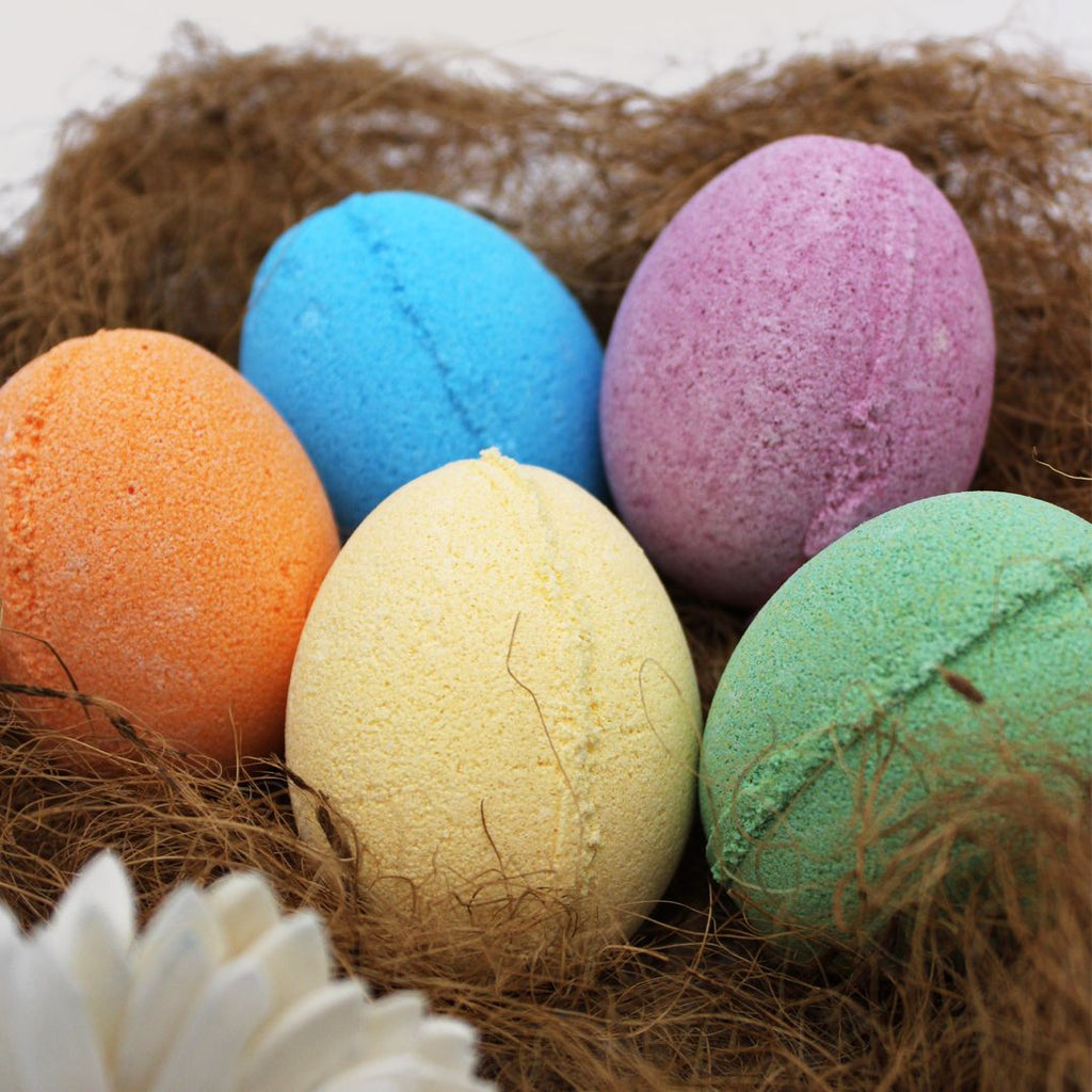6 Cherry Scented Bath Eggs in a Tray Perfect for Kids' Baths
