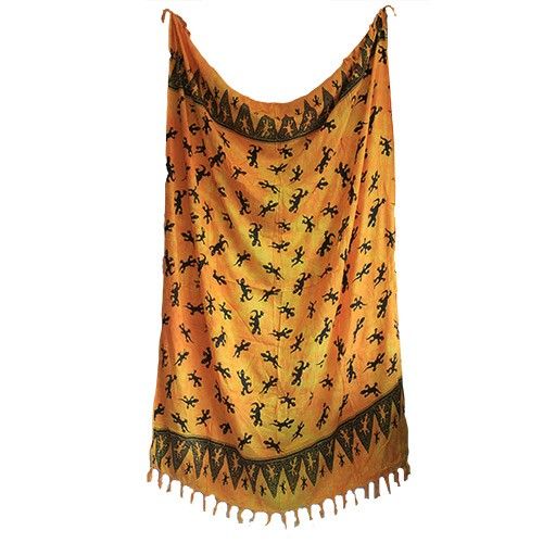 Bali Gecko Sarongs in Yellow Stylish Versatile Wear for Summer