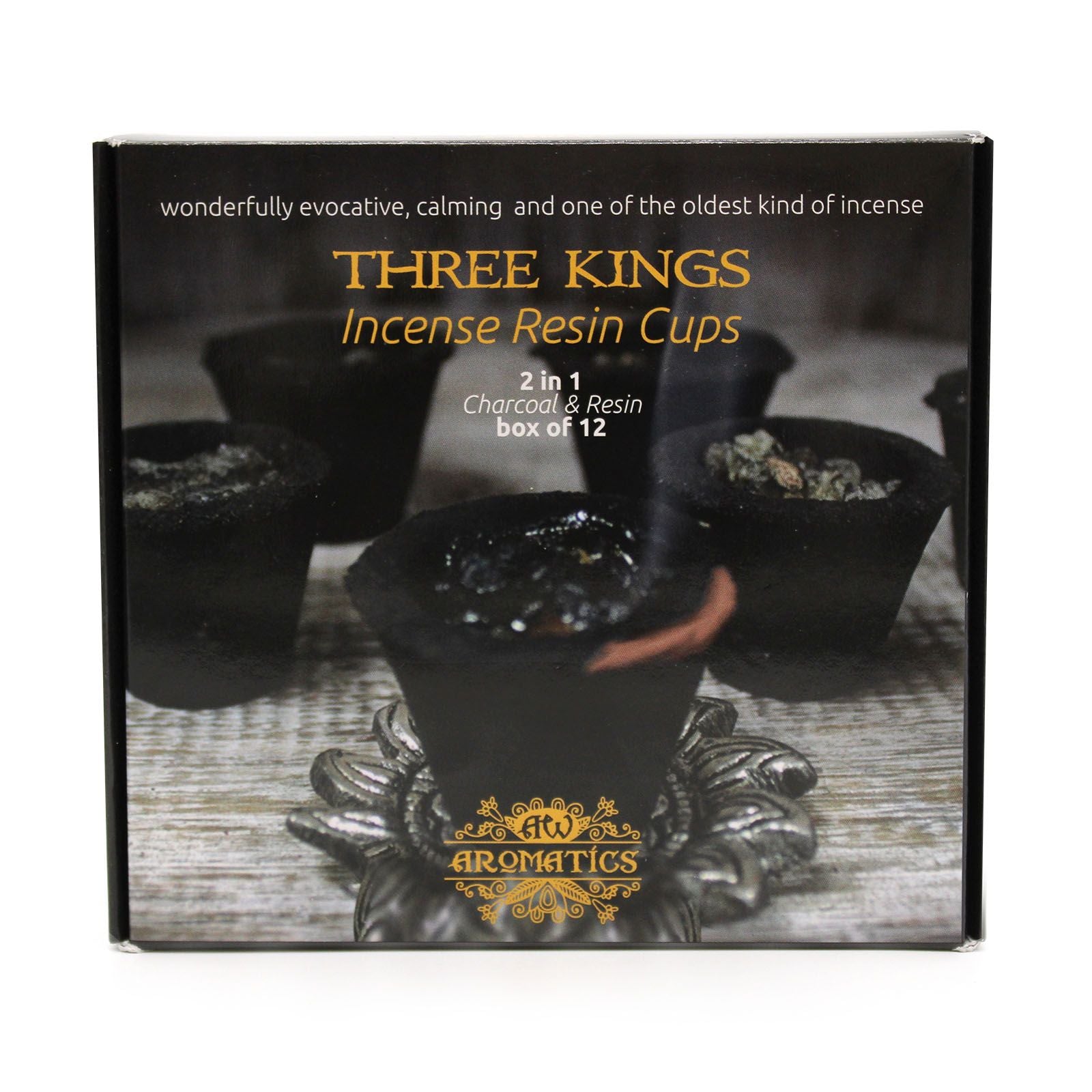 Box of 12 Resin Cups Three Kings for Home Fragrance Experience
